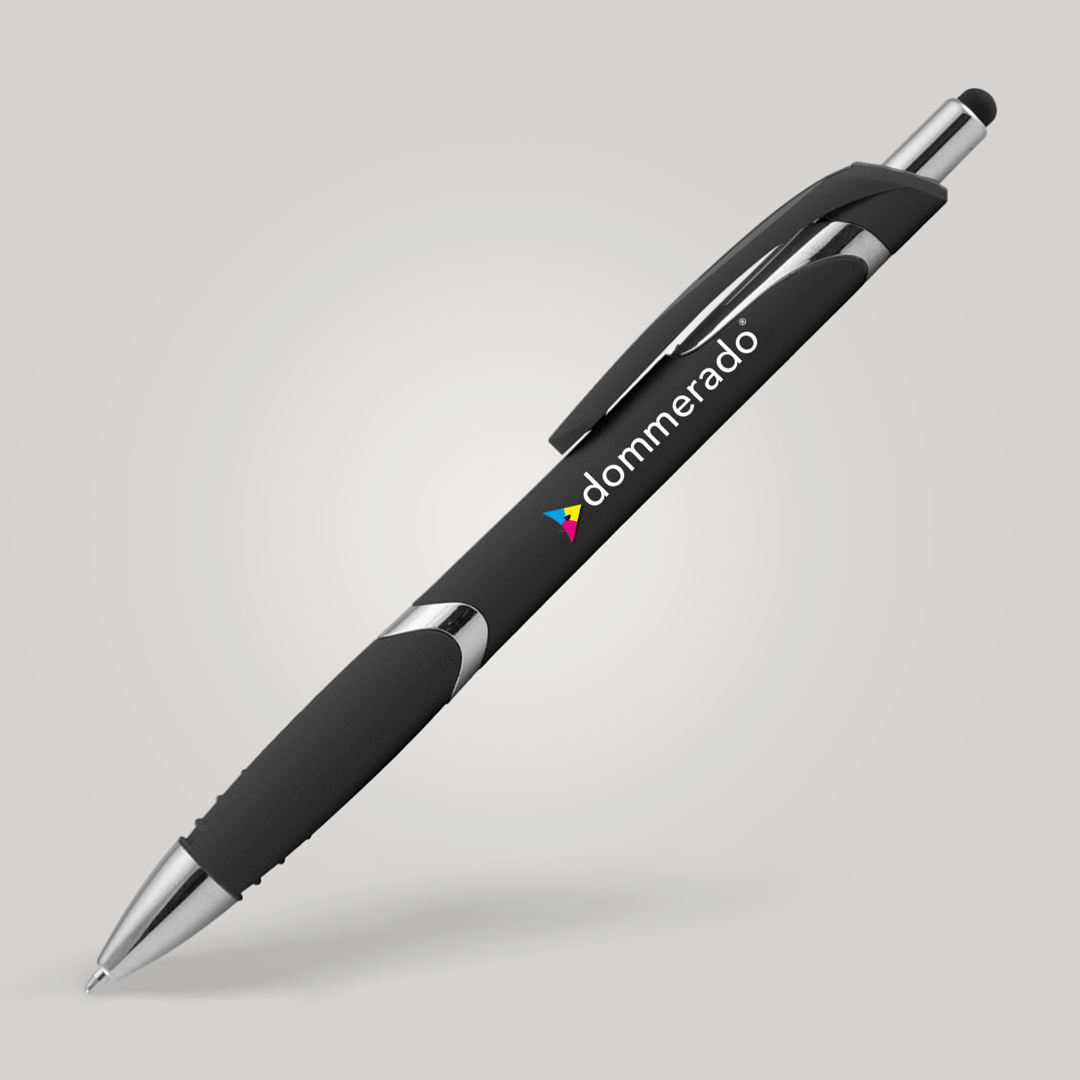 Der Kugelschreiber ist in der Farbe Schwarz erhältlich.