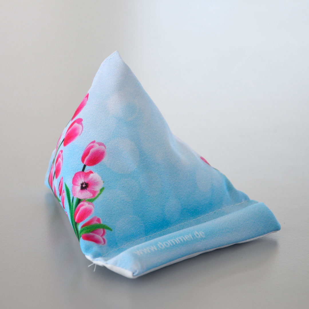 Handy-Sitzsack mit bedrucktem rosa Blütenmuster