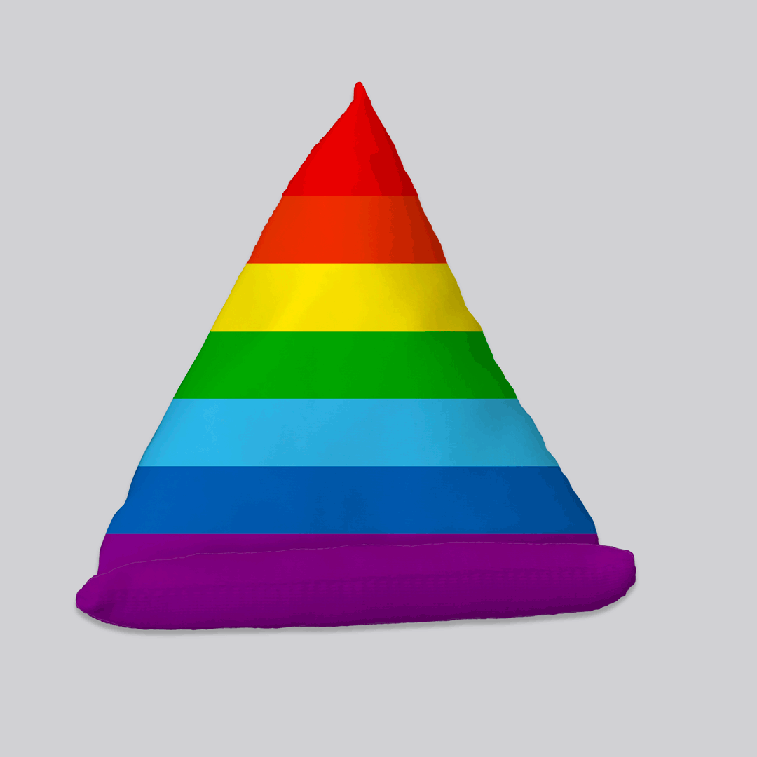 Handy-Sitzsack mit bedrucktem Regenbogenmuster